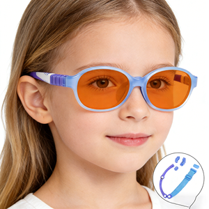 Gafas de Protección Contra la Luz Azul para Niños, Coloridas, ODM OEM, Lentes Naranjas, Color Rojo, Filtro de Luz Azul, Anti Luz Azul - Product Image 3