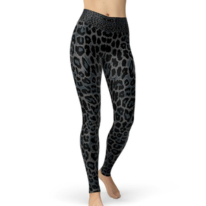 Sublimation personnalisé imprimé léopard Leggings de yoga respirants à séchage rapide pour femmes avec logo personnalisé Leggings pour femme - Product Image 1