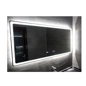 Kaca Rias Kamar Mandi LED Menyala dengan Pemanas Cermin