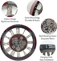Horloge murale en métal de style indien classique, design moderne, aiguilles à quartz, adaptée à l'extérieur, idéale pour les mariages, les anniversaires, la décoration de la maison, les cadeaux et autres occasions.