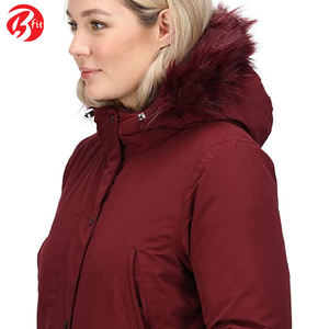 In Red Color <b>Parka</b> Jacket Coat Best Material Full Sleeve <b>Women</b> Wear Good Quality Comfortable <b>Parka</b> Jacket - Product Image 4