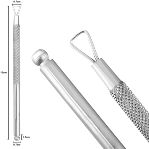 Instrumentos profesionales para el cuidado de las uñas de grado de salón, empujadores de cutículas de acero inoxidable duraderos para belleza, cepillo de Metal con logotipo personalizado - Product Image 2