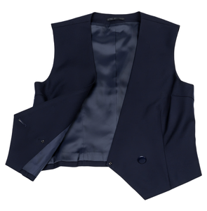 Gilet de créateur formel traditionnel bleu vente en gros de vêtements élégants pour femmes gilet d'hiver - Product Image 1
