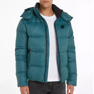 Veste d'hiver matelassée en toile à capuche pour homme, design personnalisé, best-seller 2025, avec logo frontal, haute qualité, écologique - Product Image 2