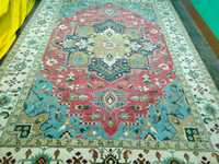 Tapis marocains de luxe en laine, abstraits, anciens, noués à la main, multicolores, faits à la main, 8x14 9x12, écologiques, antidérapants, à poils ras, fins, pour la maison