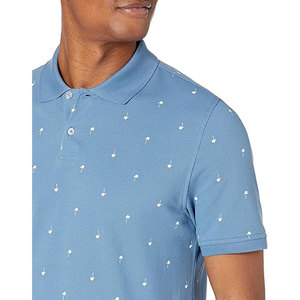 Camisa de Golf para Hombre, 100% Algodón, Estampada, Corte Clásico, Casual, Antiarrugas, con 3 Botones - Product Image 2