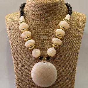 Collar DE BODA indio hecho a mano de la mejor calidad para damas y niñas, resina Lucite, latón, Metal, bonita forma de Luna, joyería de moda India - Product Image 1