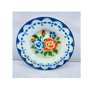 Placa de acero inoxidable Diseño floral decorativo Precio superior Vajilla Placa de artesanía usada - Product Image 4