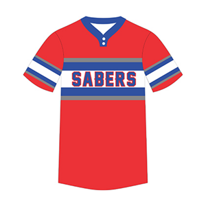 เสื้อเบสบอลกระดุม2เม็ดพร้อมอุปกรณ์100% ผ้าทอลายทแยงชื่อและหมายเลขโพลีเอสเตอร์แบบแห้งเร็วชื่อทีมที่กำหนดเองทุกขนาด - Product Image 2