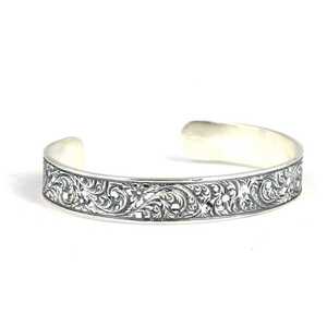 925 Sterling <b>Silver</b> Handcrafted Bracelet with Motif and <b>Pen</b> Design for Gift Occasions - Product Image 2