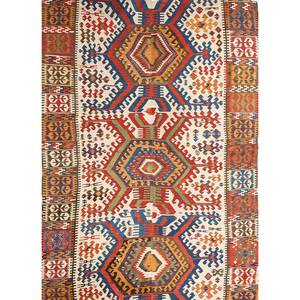 พรมขนสัตว์ทอมือลายเรขาคณิต Nayaab Ivory Flat Weaves ทำจากปอกระเจา สำหรับบ้าน ห้องโถง ห้องนั่งเล่น หรือข้างเตียง-PAEM-806 - Product Image 1