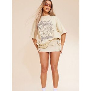 T-shirt à coupe surdimensionnée respirant de haute qualité à épaules tombantes pour femmes en gros fabriqué au Pakistan - Product Image 3