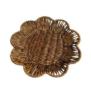 Plateau de service en rotin fait à la main ou plateau en canne ou bambou à un prix raisonnable Décoration d'intérieur moderne au design unique - Product Image 3