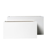 Abreuvoir en polystone léger et moderne en ciment de couleur personnalisée Pots de fleurs Zen asiatique avec revêtement en poudre imperméable pour application dans le jardin