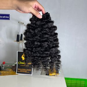 Prix bon marché des paquets de cheveux bruts birmans bouclés, extensions de cheveux bouclés birmans doublement étirés en gros - Product Image 5