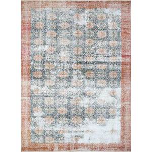 Tapis en laine noué à la main, gris et noir, à motifs floraux abstraits, rectangulaire, moelleux, pour salon et couloir, Pae-1317 - Product Image 1