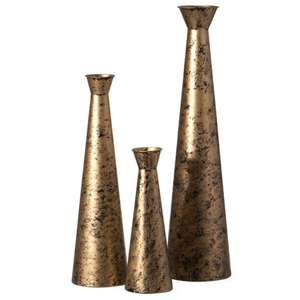 Metal Crafts Antique Pillars Flower <b>Vases</b> <b>Set</b> of <b>3</b> Modern Nordic Style Decorative Flower Pots Metal <b>Vase</b> Event Supplies Decors - Product Image 1