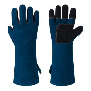 Gants en cuir de vachette renforcé robustes Gants de construction ignifuges pour la main de soudage de sécurité industrielle - Product Image 4