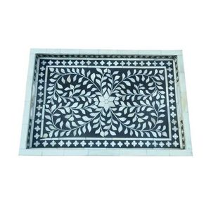 BANDEJA DE SERVICIO PREMIUM FLORALDESNG BONE INDEY para el hogar, hotel y restaurante, decoración elegante para mesa de comedor - Product Image 5