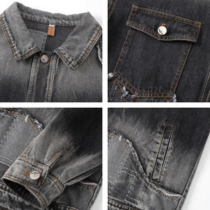   Chaqueta Vaquera de Hombre Estilo Hip Hop Retro con Empalmes, Moda Americana, Logotipo Frontal, Nueva Colección Primavera 2026 - Product Image 4