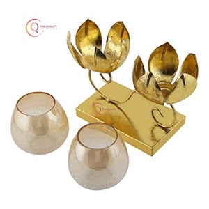 เชิงเทียนโลหะสำหรับตกแต่งบ้านและตกแต่งงานแต่งงานงานหัตถกรรมอินเดียสำหรับโถเทียนไม่ซ้ำใคร - Product Image 3