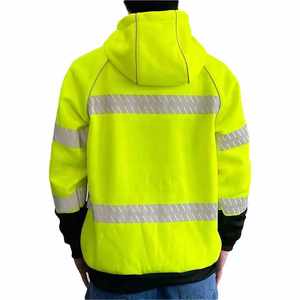 Logo personnalisé disponible plusieurs couleurs 100% coton imperméable respirant réfléchissant unisexe sweat à capuche de sécurité maille vêtements de travail - Product Image 3