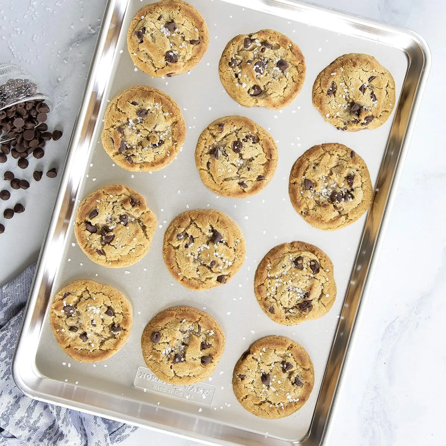 Toptan eşya doğal alüminyum ticari Baker yarım levha 2-Pack gümüş satılık