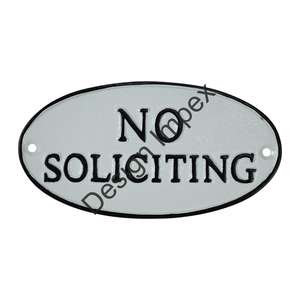 Forme ovale noir peint sans plaque de sollicitation signe mural général artisanat en métal signes décoratifs pour articles de décoration - Product Image 4