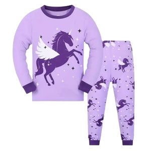 Venta caliente Unisex niños impreso Jersey algodón Pijama conjuntos Casual secado rápido transpirable para el hogar desgaste otoño personalizable - Product Image 5