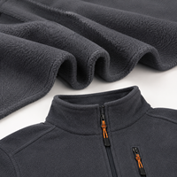 Veste polaire coupe-vent unisexe personnalisable pour l'entraînement hivernal et automnal, la course, la randonnée et les sports de plein air, avec fermeture éclair en coton