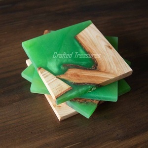 MEUBLES Dessous de verre en bois de noyer en résine pour la décoration de la maison Dessous de verre en bois en résine époxy Dessous de verre de luxe personnalisé pour boisson - Product Image 3