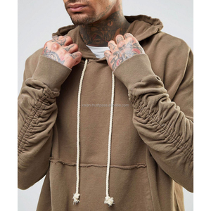 Factory New Premium Fleece Hoodie Light <b>Brown</b> 100% Cotton Knitted Weave Waterproof Embroidery Breathable Eco-Friendly KFH40 - Product Image 6