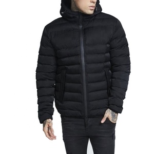 Best Selling Shiny Bubble Quilted <b>Canvas</b> Puffer <b>Jacket</b> for <b>Men</b> Cold Weather Protection Warm Winter with Hood OEM Style - Product Image 1