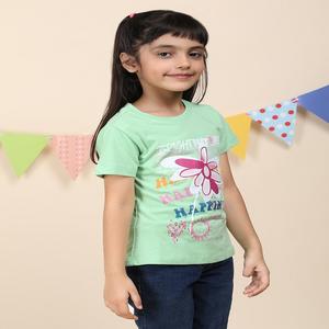 Camiseta personalizada de cuello redondo de algodón 100% para niñas, disponible en diferentes métodos de impresión y venta, camiseta de manga larga para niñas - Product Image 3