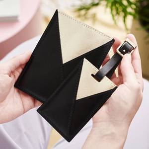 Customizable Leather <b>Travel</b> Checked Boarding Pass Luggage Tag With Contact Card LLT-0031E - Product Image 2