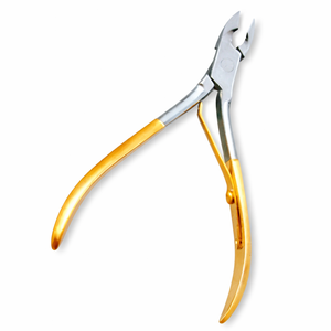 Premium High Quality Gold Handle Stainless Steel <b>Cuticle</b> Nipper Professional Manicure Pedicure <b>Tool</b> for Finger Use - Product Image 1