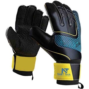 Guantes de Portero de Fútbol de Alta Calidad Next Tech Industries, Material PU, Protección para los Dedos, Cierre de Tirón, para Entrenamiento y Partidos - Product Image 1