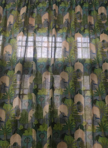 Elegante diseño personalizado Pavo Real gris Floral impreso algodón varilla bolsillo cortinas hermosa ventana Decoración Luz completa sombreado para - Product Image 5