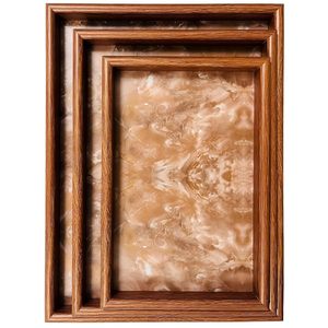 Plateau décoratif en bois de couleur brun foncé pour la cuisine, la table à manger, le bureau et la décoration de la maison, plateau de service pour desserts disponible - Product Image 1