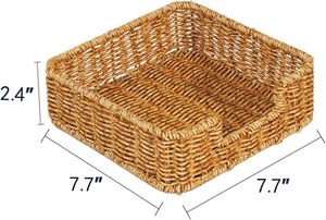 Porte-mouchoirs vintage en rotin naturel écologique de haute qualité, panier de rangement personnalisé avec logo couleur pour la décoration intérieure - Product Image 6