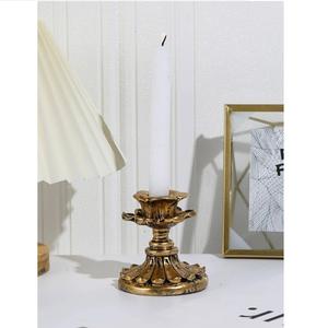 เชิงเทียนโลหะเชิงเทียนสำหรับให้แสงสว่างและชุดตกแต่งบ้านที่มีสไตล์สไตล์โบราณ - Product Image 5