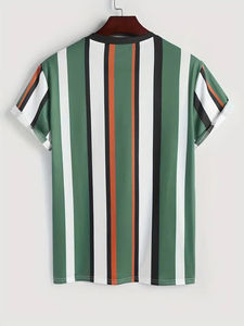 T-shirt d'été en coton pour hommes, nouvelle mode, coupe ajustée, vêtements de sport décontractés, manches longues, broderie, impression unie, grande taille, respirant, vierge - Product Image 2