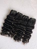 Produk penjualan laris ekspor pada harga grosir pemanjangan rambut manusia gelombang dalam longgar 14 "Virgin India kutikula 100%