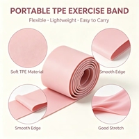 Bandas de Resistencia Planas Portátiles de TPE, Bandas Elásticas para Ejercicios de Yoga, Pilates, Fitness, Entrenamiento de Fuerza