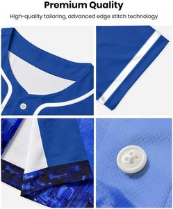 Maillot de baseball personnalisé durable Sublimation Chemise d'équipe respirante élégante et personnalisée Vêtements de sport d'entraînement pour jeunes bon marché vente en gros - Product Image 3