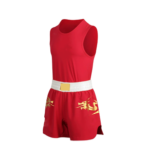 Conjunto de Uniforme de Boxeo de Satén de Poliéster de Secado Rápido de Alta Calidad con Talla y Color Personalizables para Artes Marciales - Product Image 1