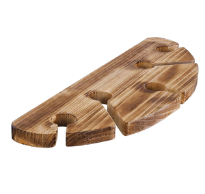 Support en verre en bois avec support en verre 6 pièces avec support pour taille personnalisée et forme ronde et Offre Spéciale - Product Image 1