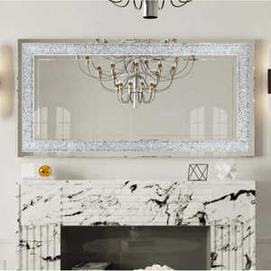 Espejo de Pared Decorativo Veneciano de Lujo, Ovalado, con Marco de Aluminio y Cristal, para Decoración Navideña del Hogar - Product Image 3