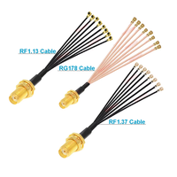 Câble d'extension d'antenne WiFi SMA femelle vers répartiteur 8x RF1 femelle 1ère génération (RF1.13/RF1.37/RG178)