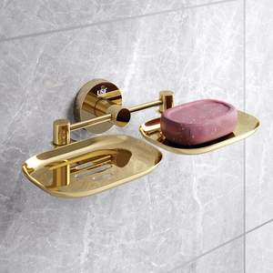 Porte-savon mural en métal antique, panier en fil de laiton pour salle de bain, disponible à prix de gros. - Product Image 2